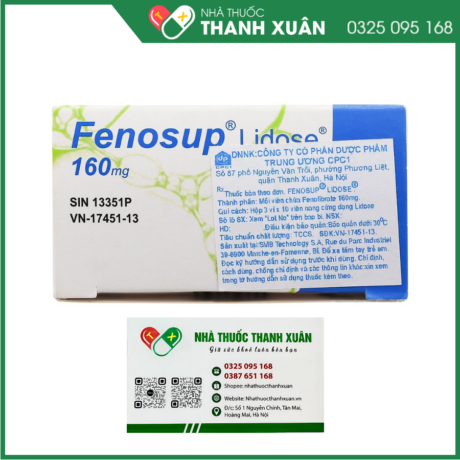 Fenosup Lidose điều trị tăng cholesterol máu và triglycerid máu cao